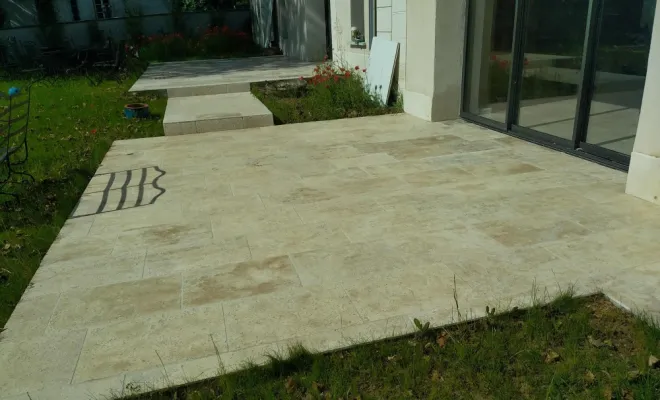 terrasse travertin