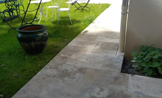 terrasse travertin