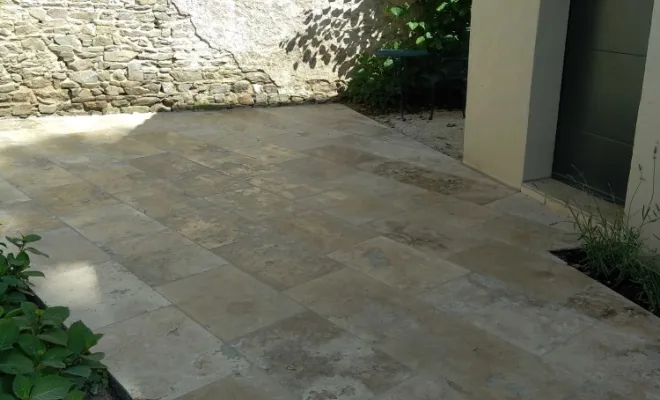 terrasse travertin 