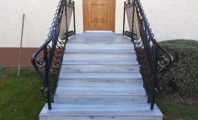 pose carrelage sur marche d'escalier extérieur , Saint-Symphorien-sur-Coise, VALLDECABRES Carrelage